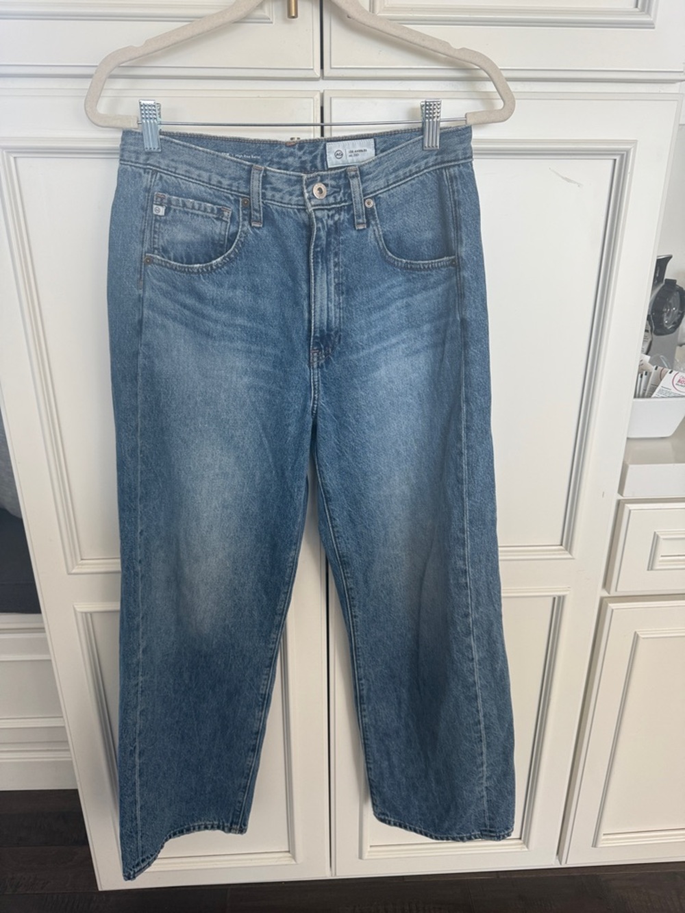 AG Adriano Goldschmied Straight Leg Light Blue Jeans Hattie style